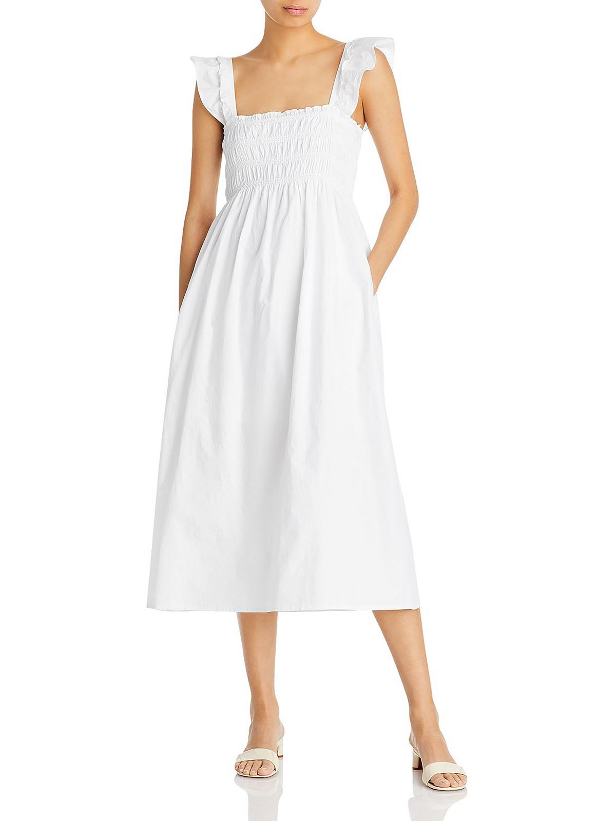 

Женский сарафан длиной до колена с оборками French Connection, цвет linen white