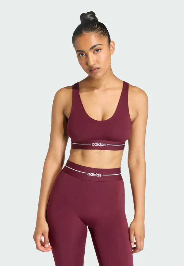 Спортивный бюстгальтер q1 hyg ls средней поддержки Adidas Performance, Maroon