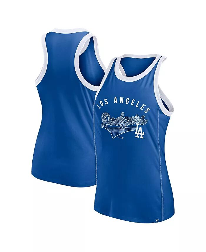 

Женская майка Royal Los Angeles Dodgers Tailsweep Fashion Racerback со стразами Fanatics, синий