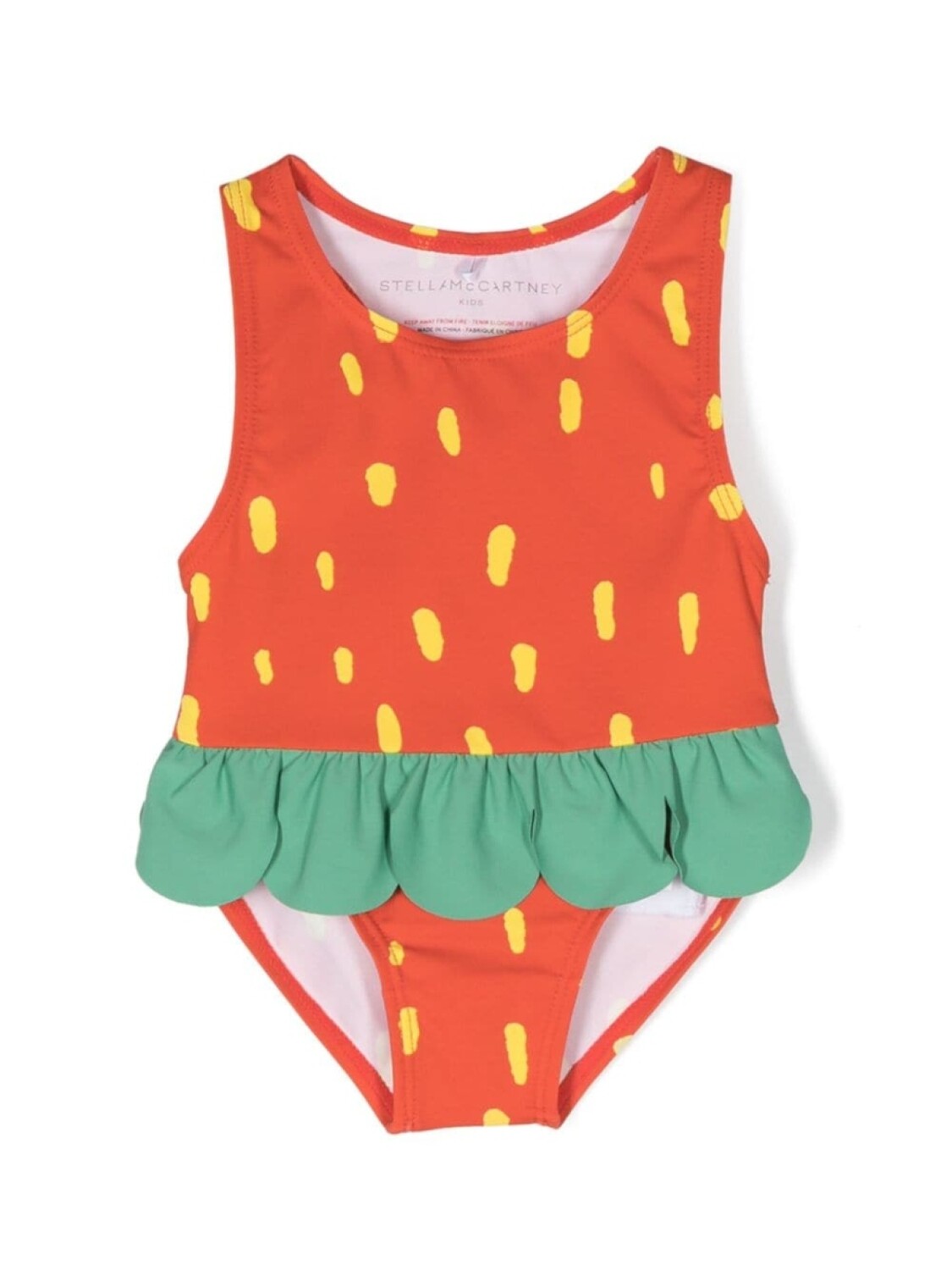 

Stella McCartney Kids купальник с принтом, красный