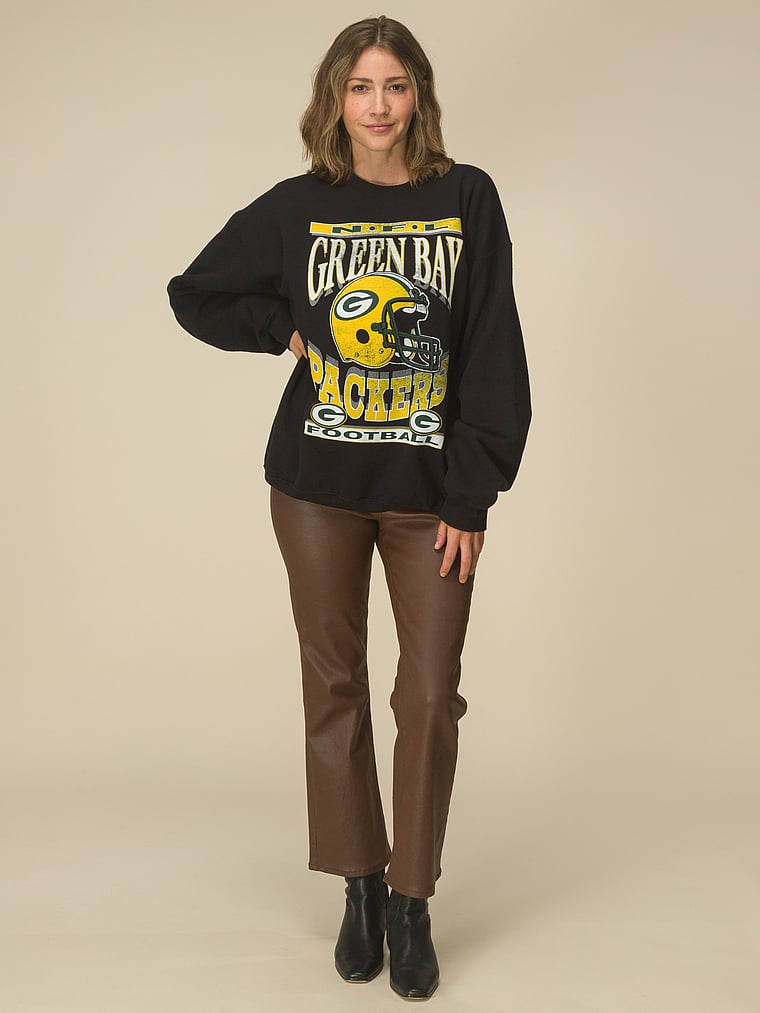 

Флисовая толстовка Packers с изображением шлема Junk Food Clothing, black-packers