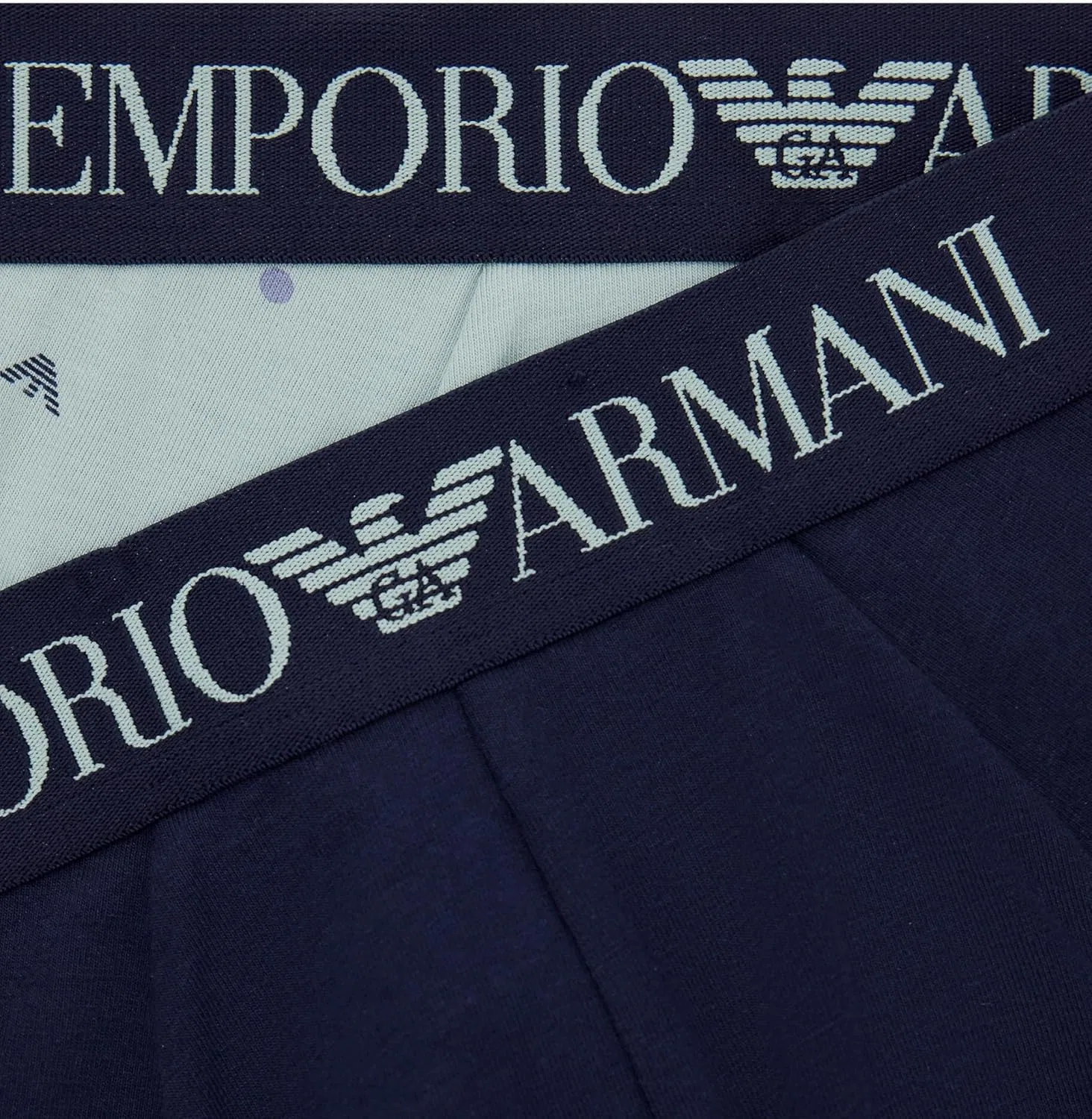 Боксеры с логотипом Emporio Armani, Surf Polkadots/Armani Blue — фото 3