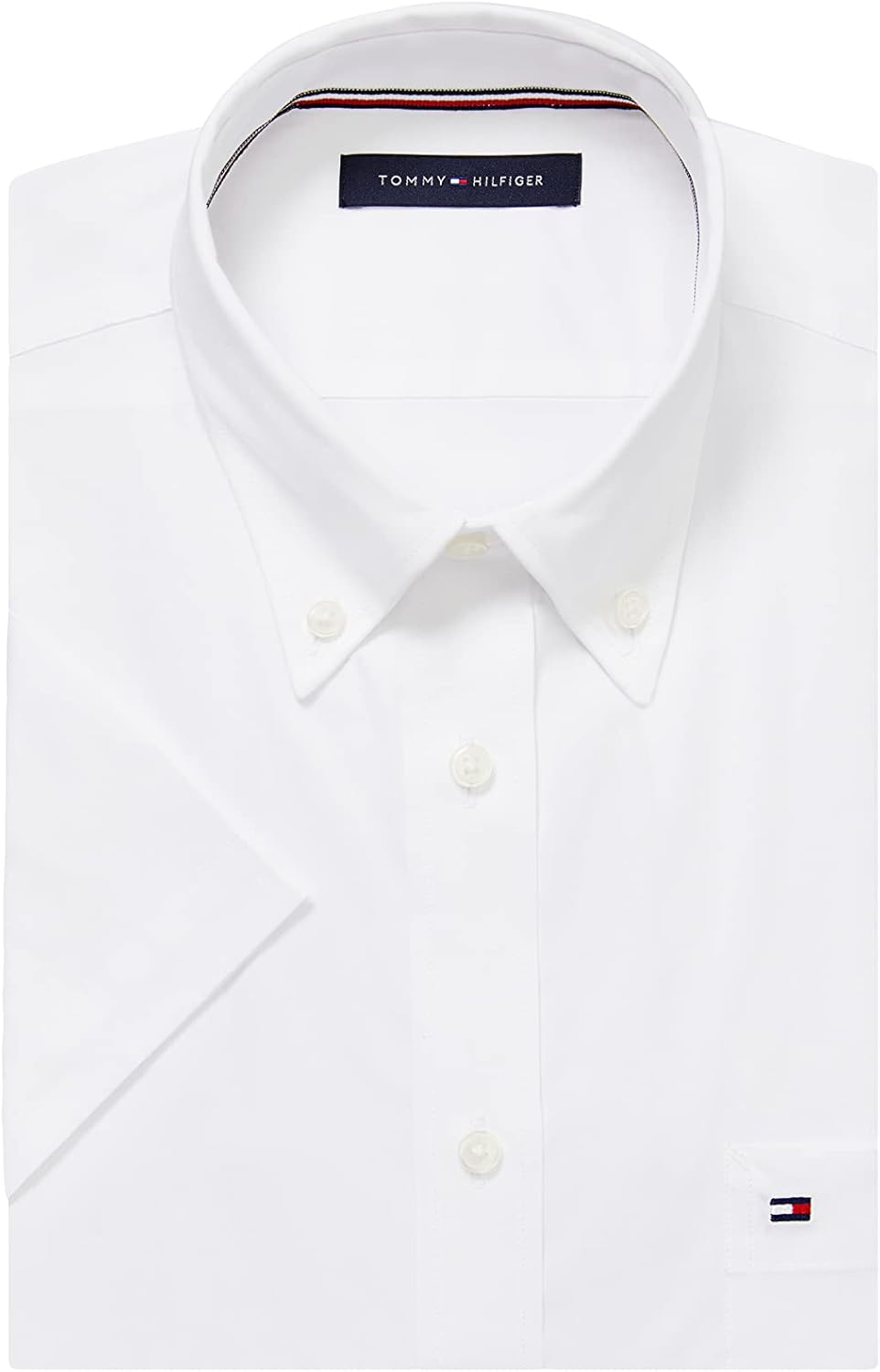 Рубашка Tommy Hilfiger с коротким рукавом и застежкой на пуговицы, White — фото 3