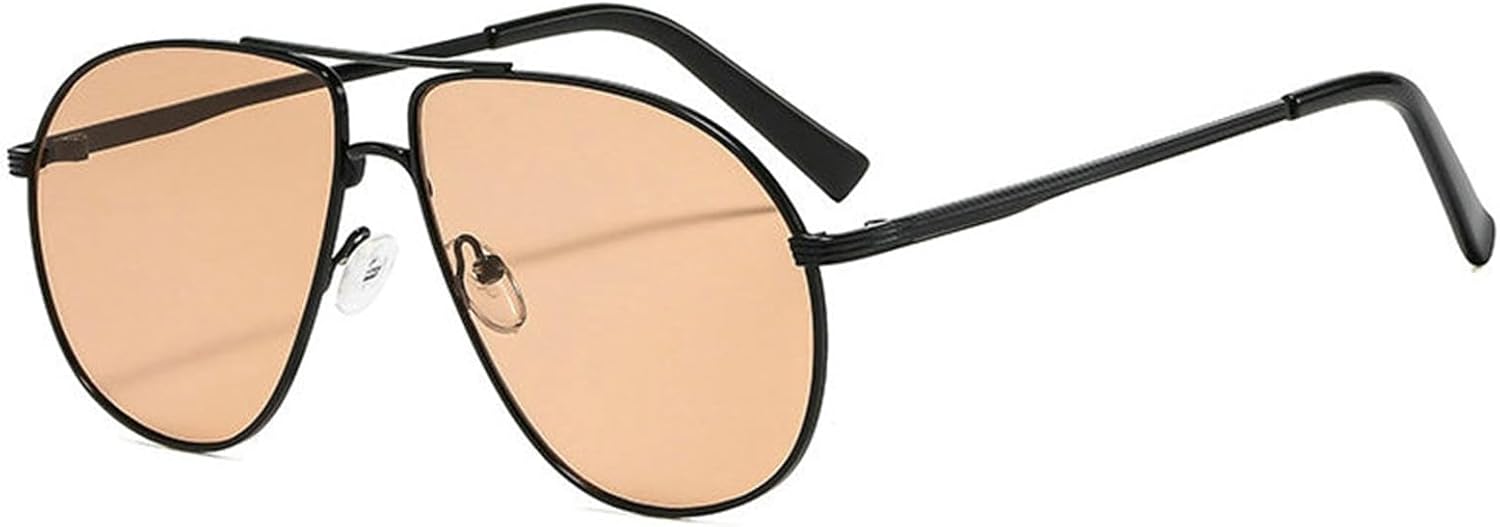 

Солнцезащитные очки Willochra Retro Gold Pilot для женщин и мужчин, модель 2025, металлические, увеличенного размера, градиентный оттенок шампанского, защита от ультрафиолета UV400, C5