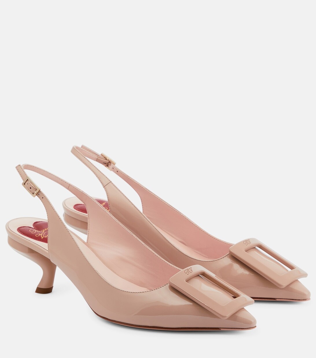 Туфли Virgule с ремешком на пятке Roger Vivier, бежевый