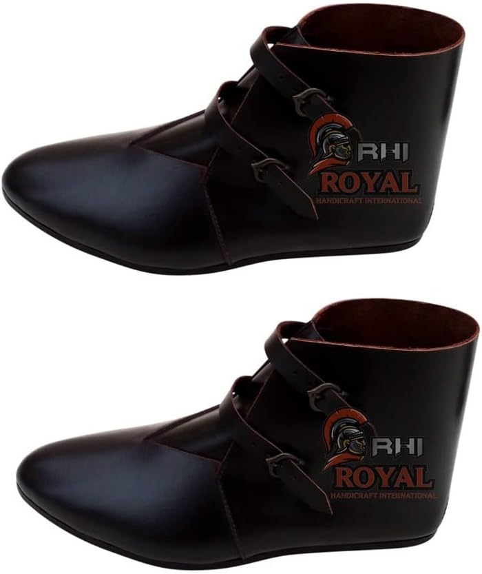 Ботинки на кожаной пряжке, кожаная обувь, пара кожаных ботинок Rhishoe, initial — фото 2