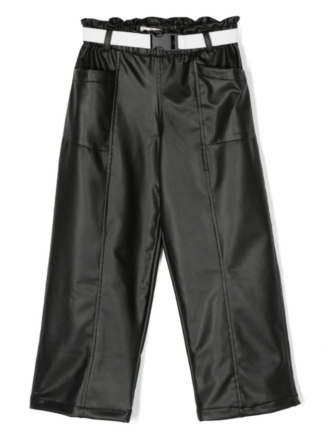 

Andorine faux-leather straight-leg trousers, черный