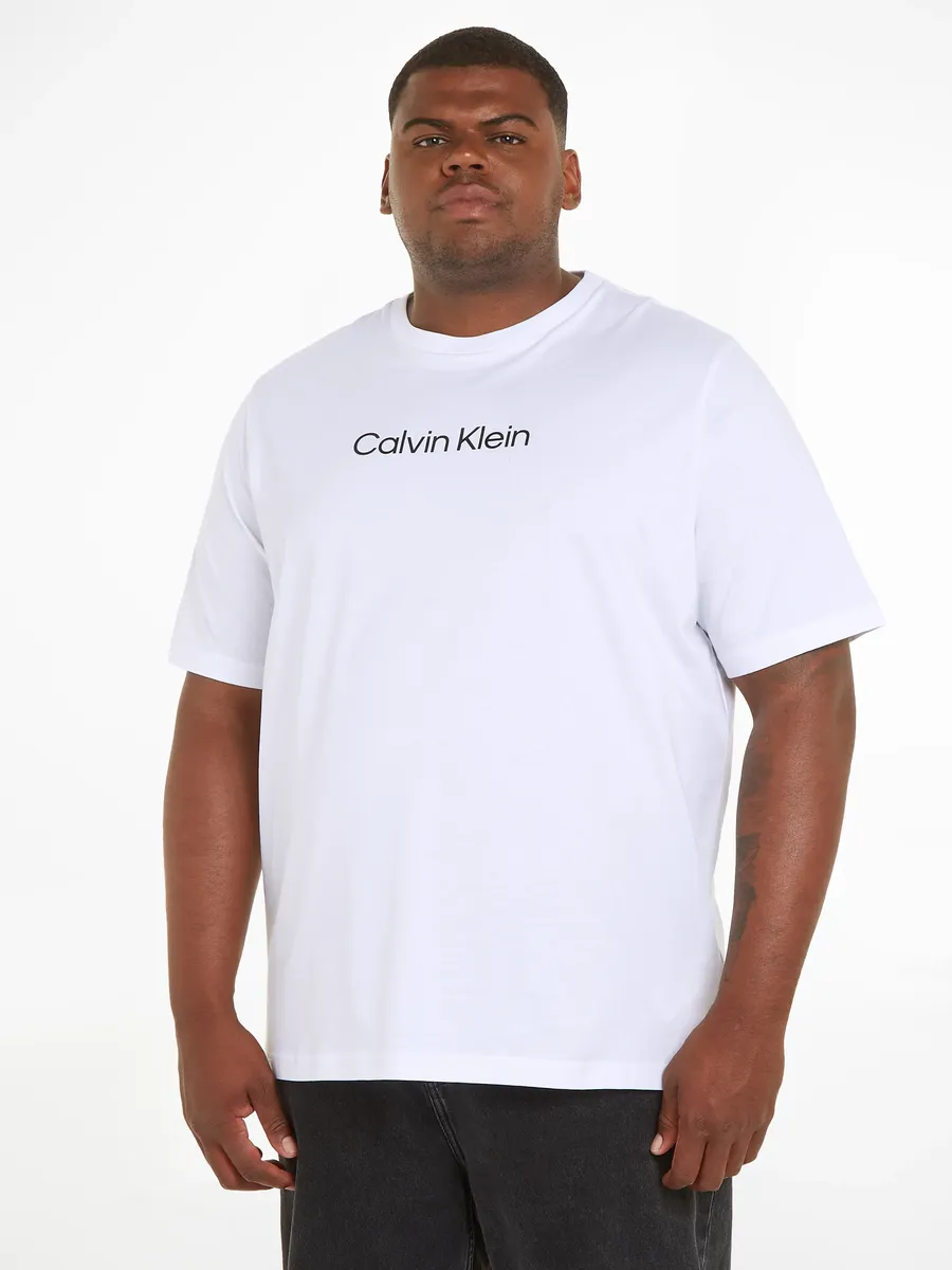 

Футболка Calvin Klein Big&Tall "BT_HERO LOGO COMFORT T-SHIRT", больших размеров с надписью логотипа, белый
