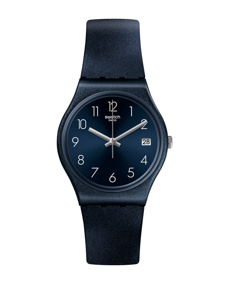 

Часы Naitbaya с синим силиконовым ремешком Swatch, синий