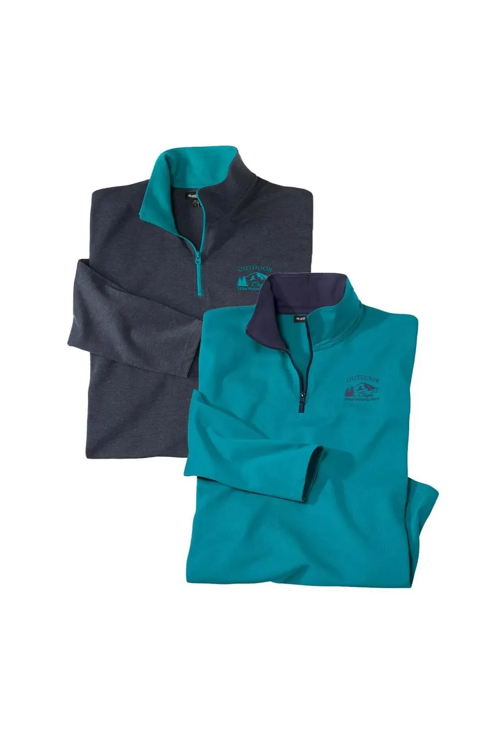 

Флисовая толстовка Zip Neck Top Pack of 2 Atlas for Men, синий