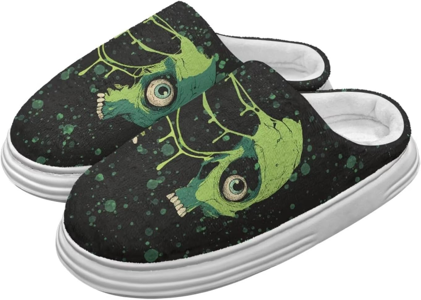 

Домашние тапочки Chririnla для женщин и мужчин с эффектом памяти, толстая EVA подошва, мягкие, без застежки, противоскользящие, уютные, для дома и улицы, зеленый