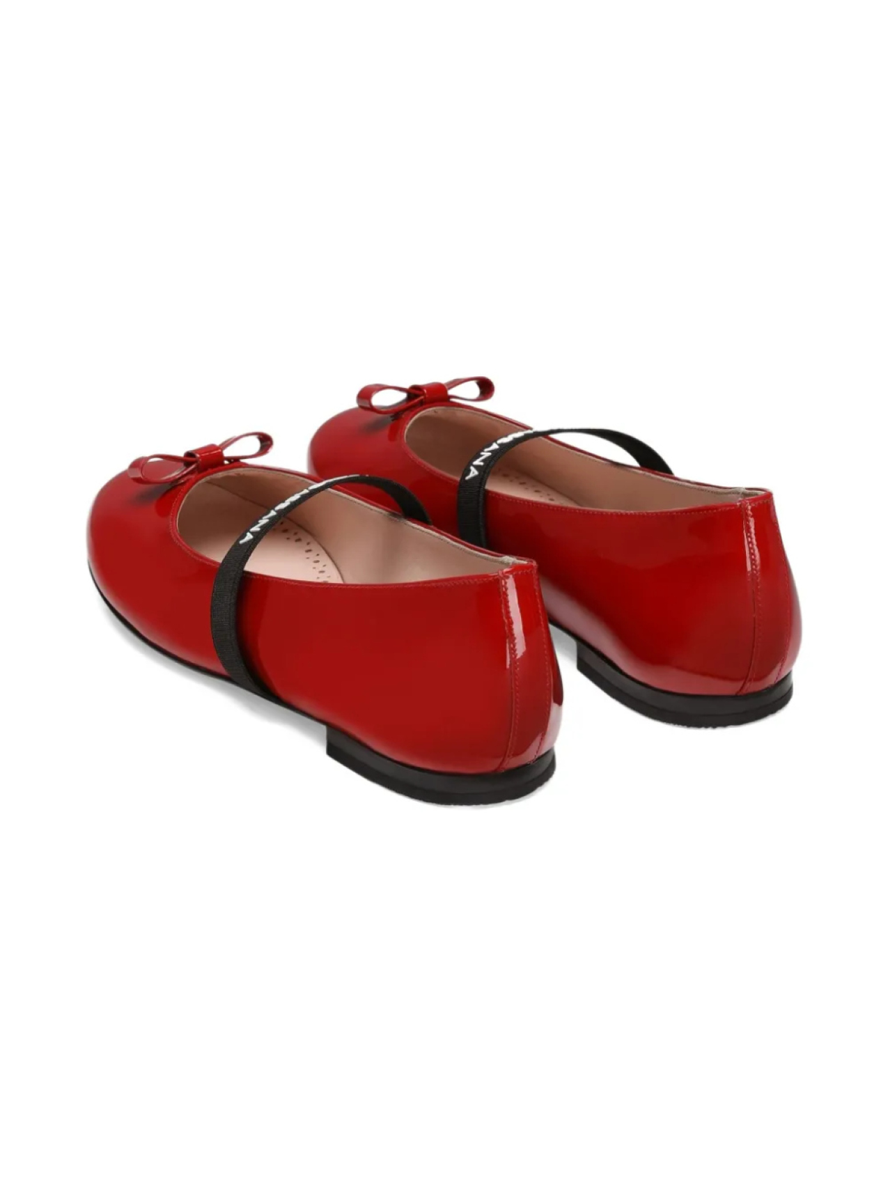 Балетки из лакированной кожи Dolce & Gabbana Kids, красный — фото 2