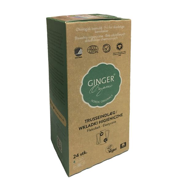 

Гигиенические прокладки, 24 шт./1 упаковка. Ginger Organic Pantyliners