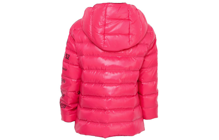 Детская пуховая куртка Moncler, розово-красная — фото 3