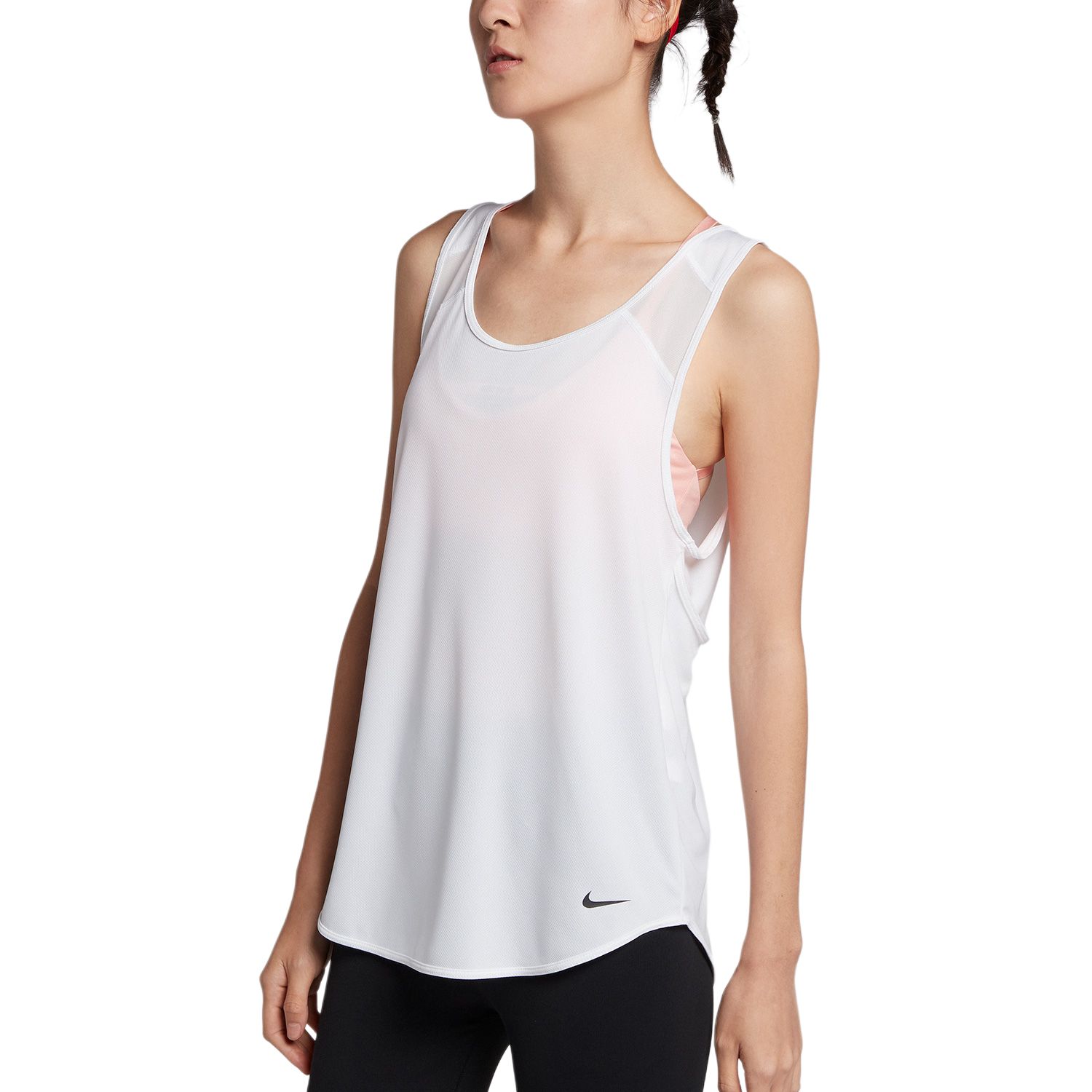 

Nike Футболка Dri Fit для женщин белый/черный