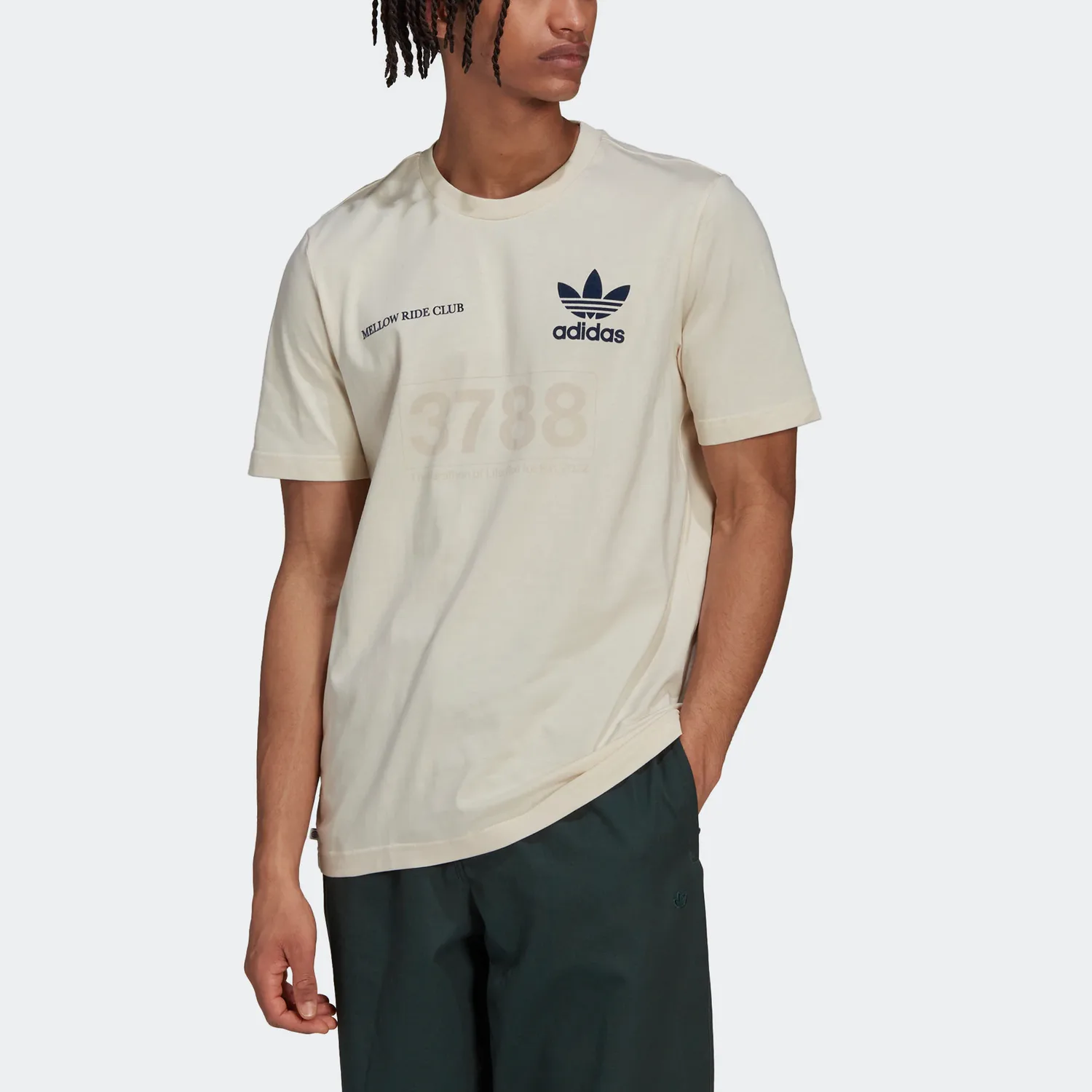 Adidas Originals Футболка Mellow Ride мужская ecru — фото 2