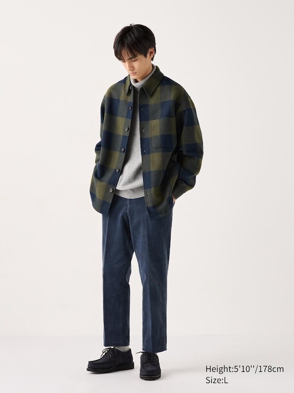 

Элегантные брюки до щиколоток вельвет Uniqlo, синий