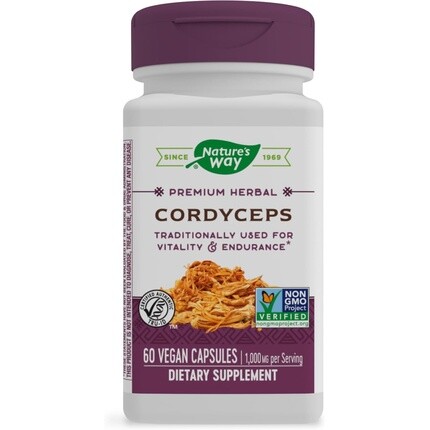 

Nature's Way Premium Herbal Cordyceps 1000 мг на порцию 60 Vcaps Natures Way