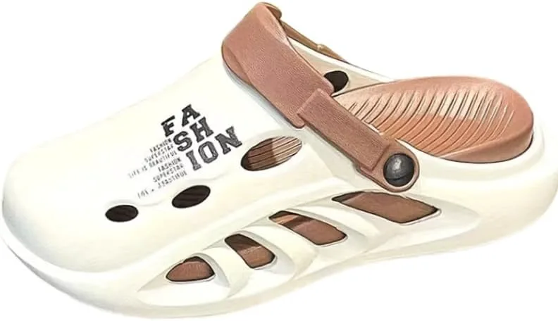 Fashion Sporty Clogs - Breathable, Non-Slip EVA Сандалии, Comfortable for Outdoor Activities All-Season Footwear FmShi, бежевый