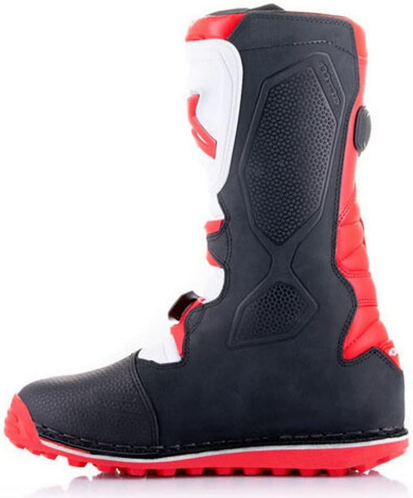 Мужские ботинки Alpinestars 2021 Tech-T, белый/черный/красный/ярко-красный — фото 4