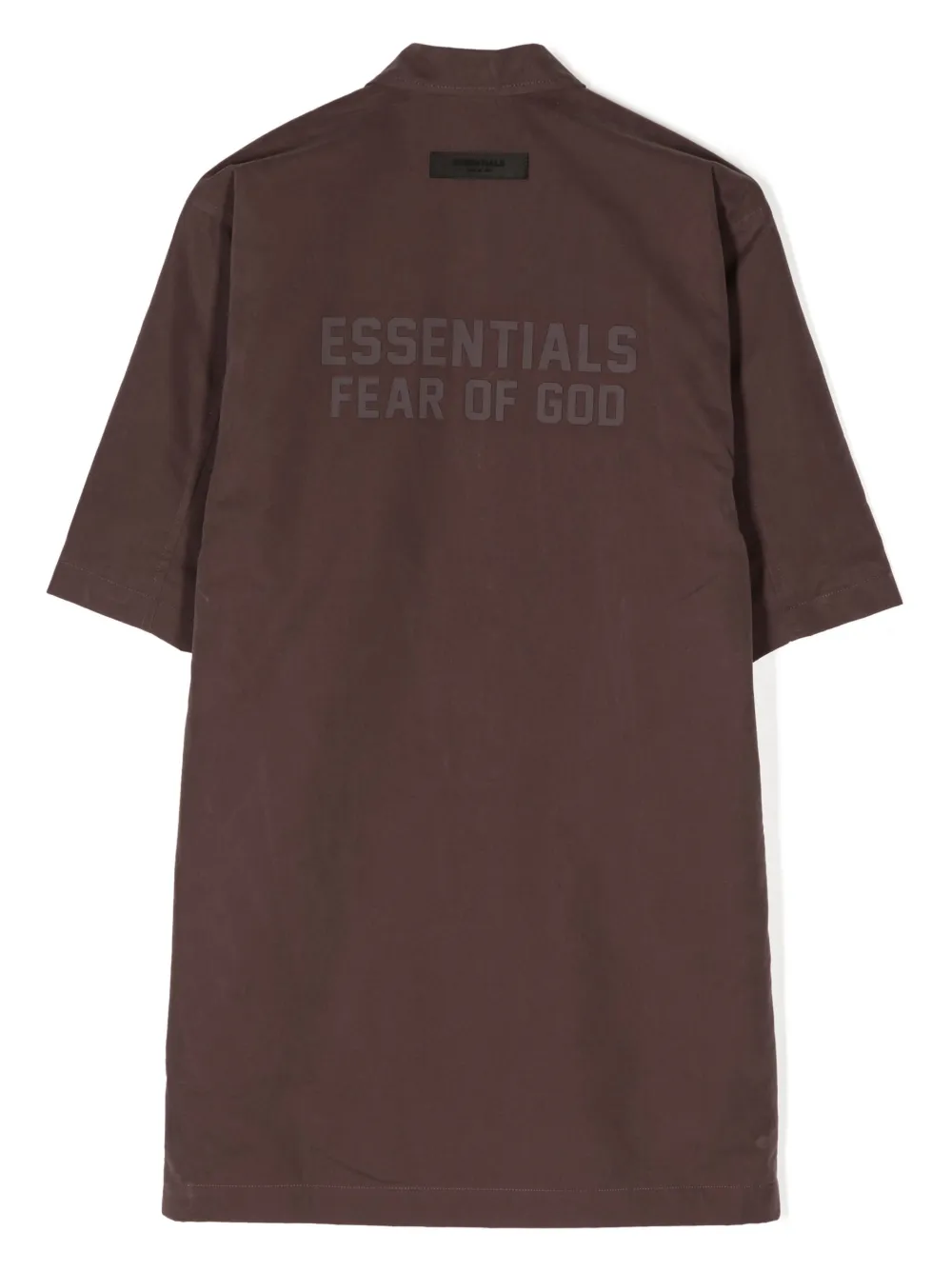 Куртка-рубашка на пуговицах с тисненым логотипом FEAR OF GOD ESSENTIALS KIDS, коричневый — фото 2