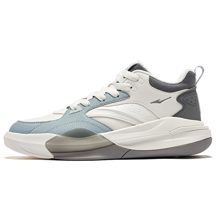 

Erke Dominance 2 Противоскользящие износостойкие высокие повседневные туфли мужские белые серо-синие