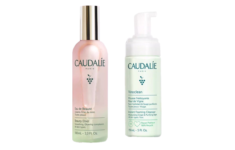Набор для ухода за кожей Caudalie: увлажняющий мист для лица Beauty Elixir и очищающая пенка Vinoclean, 100 мл + 150 мл — фото 2