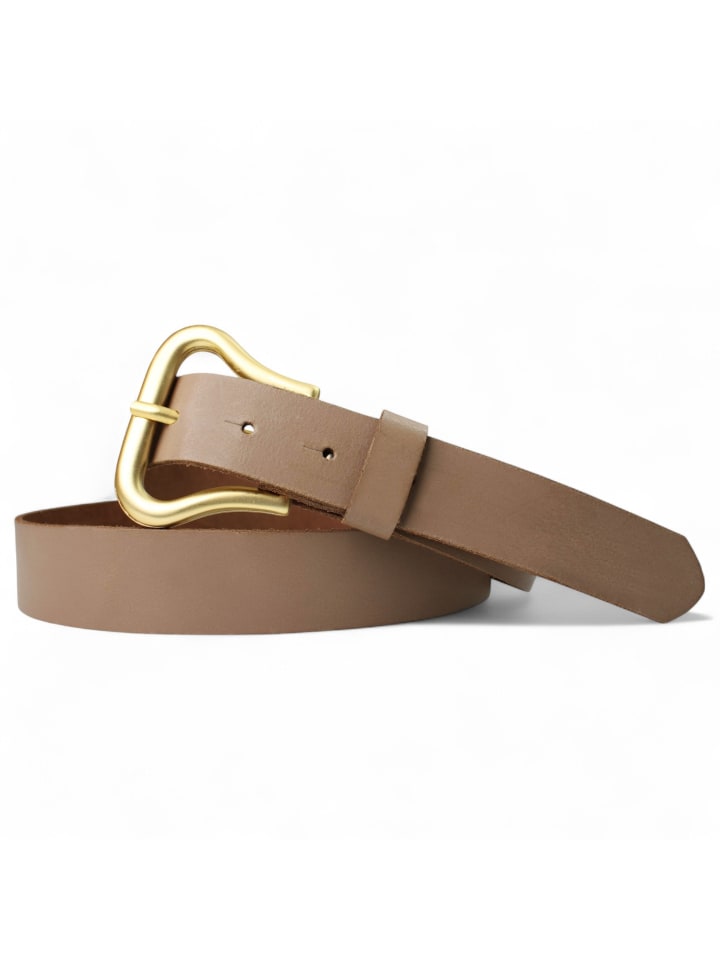 

Женский кожаный ремень, золотой, серо-коричневый FRONHOFER