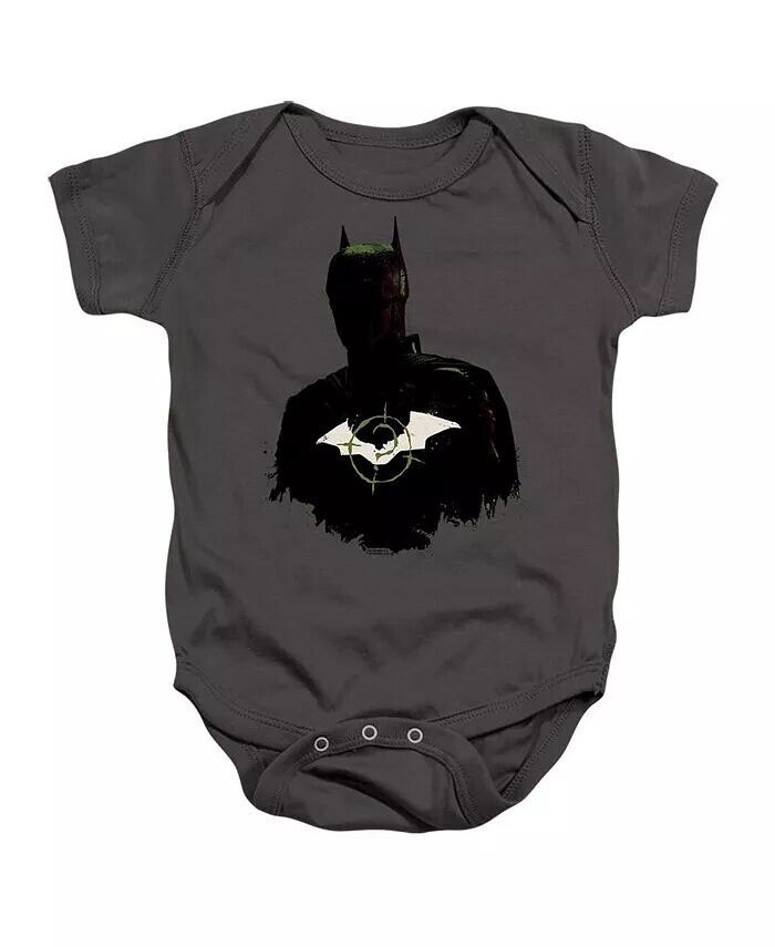 

Новорожденные девочки Детский силуэт с комбинезоном с логотипом Riddler Batman, серый