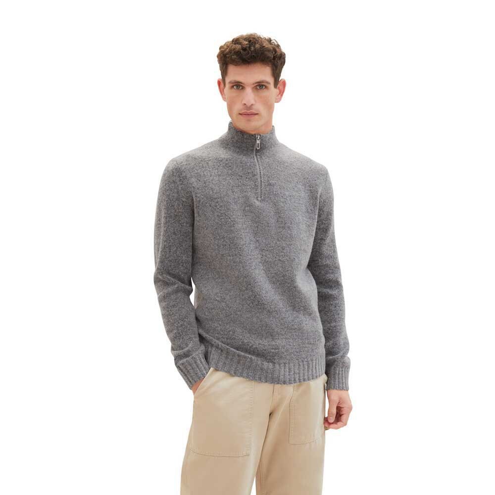 

Свитер Tom Tailor 1038253 Cosy Knitted Troyer Half Zip, серый