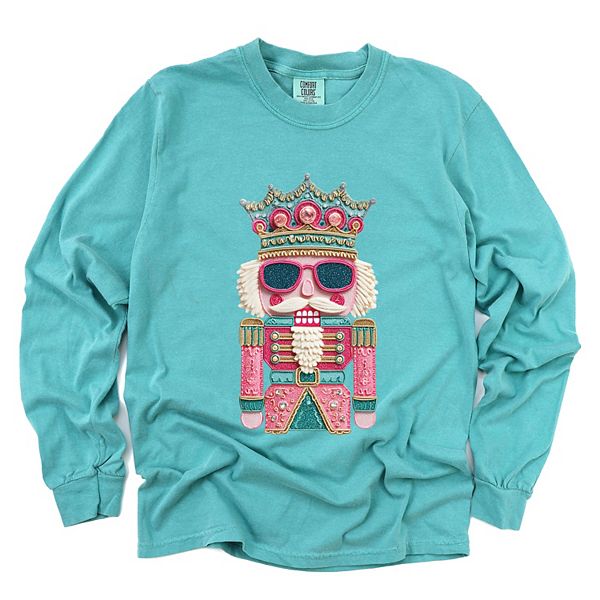 

Футболка с длинным рукавом для женщин, окрашенная в технике garment dyed, с принтом в стиле пэчворк в розовых и бирюзовых тонах Simply Sage Market, Seafoam, Розовый, Футболка с длинным рукавом для женщин, окрашенная в технике garment dyed, с принтом в сти