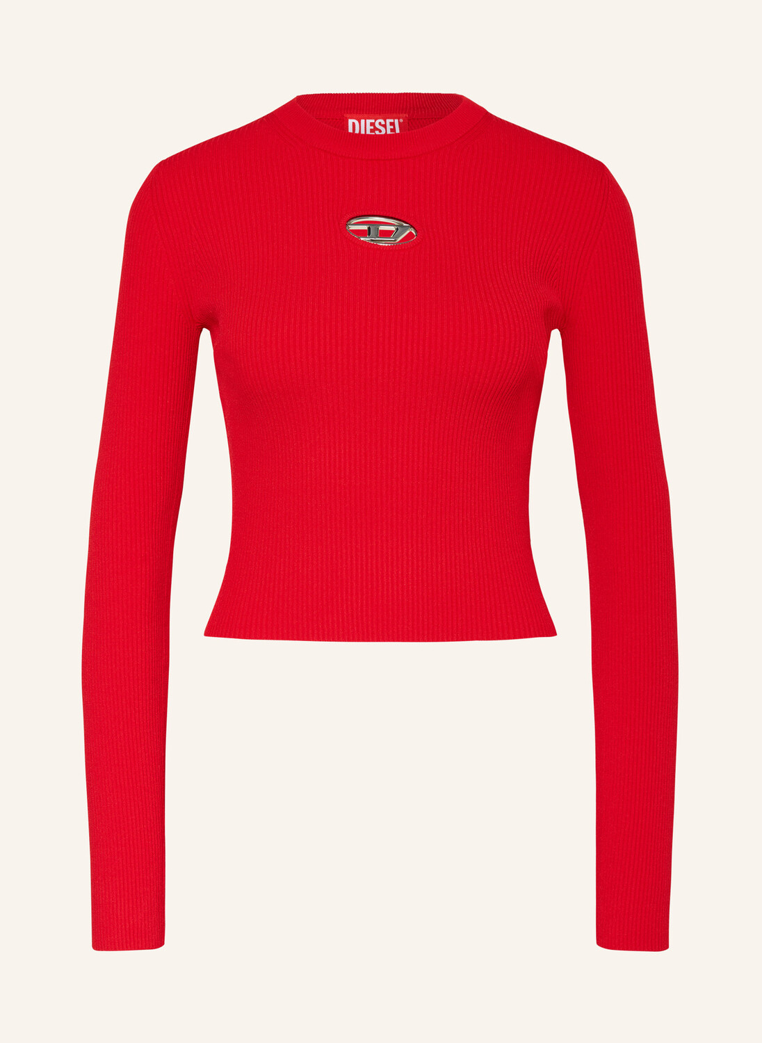 

Свитер м-валари с вырезом Diesel, красный