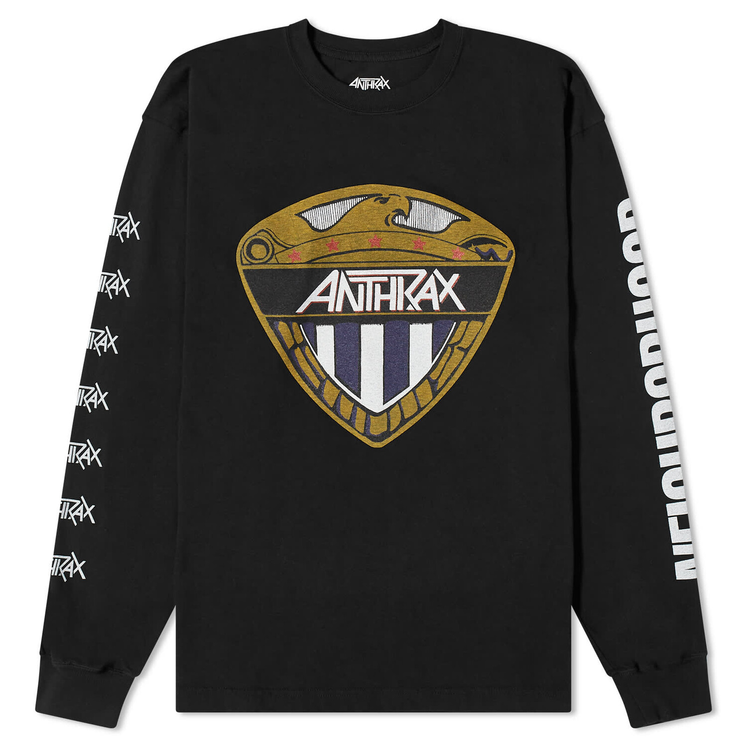 

Футболка Neighborhood Long Sleeve Anthrax Shield, черный