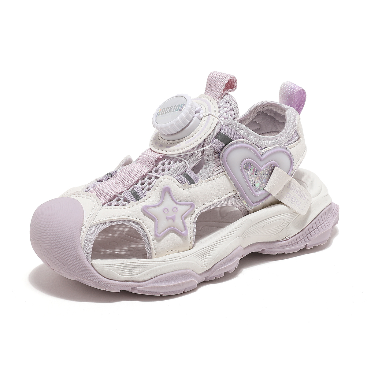 

Сандалии детские, легкие, амортизирующие, с низким верхом, дышащие и износостойкие ABC KIDS, бежевый/фиолетовый