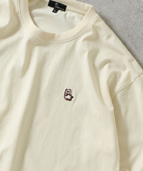 

Футболка с вышивкой животных, 100% хлопок, свободный крой, унисекс, бренд ZIP FIVE, цвет бежевый