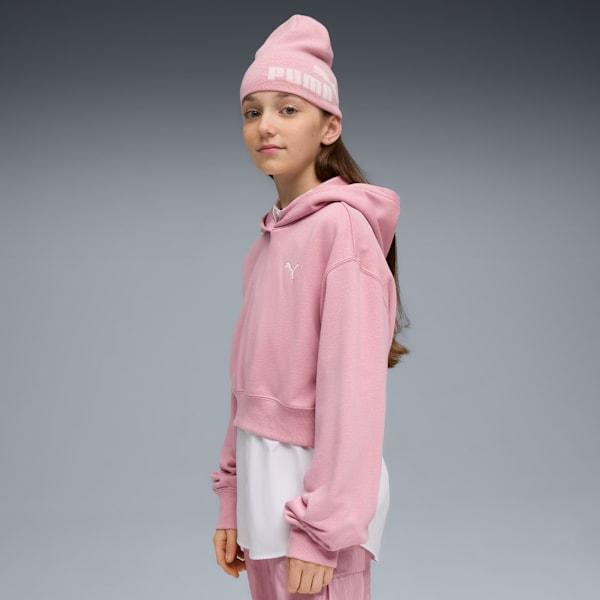 

Короткая толстовка с капюшоном для больших детей Puma Wardrobe Essentials, розовый