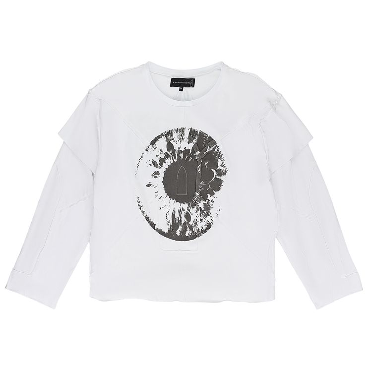 

Футболка с длинными рукавами «Who Decides War Eye Winged Logo Long-Sleeve T-Shirt», белый