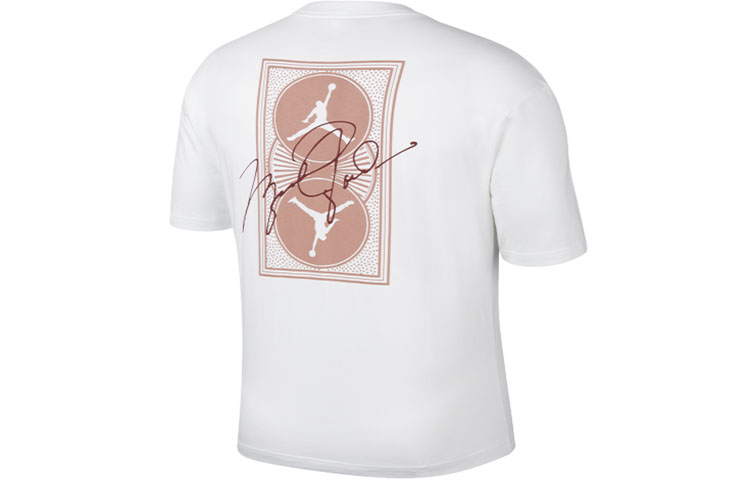 

Футболка мужская белая розовая Jordan