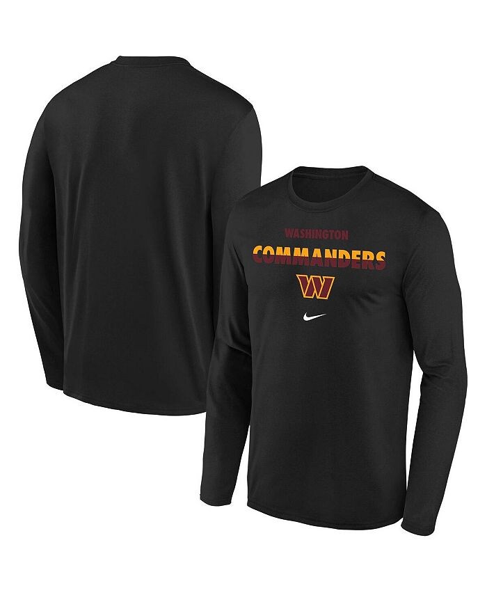 

Черная футболка с длинными рукавами Big Boys Washington Commanders Team Nike, черный