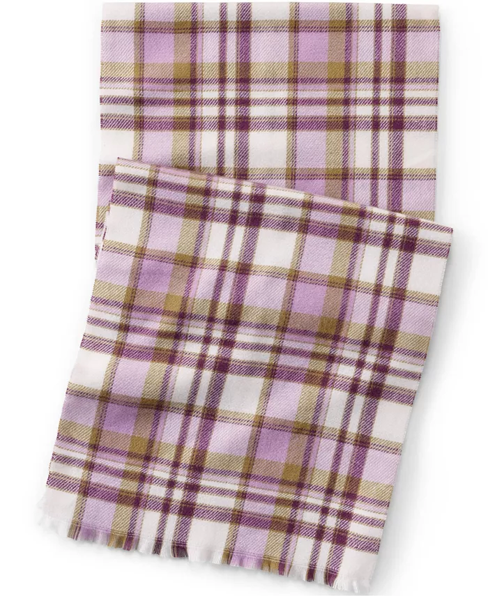 

Мужской зимний шарф с узором CashTouch Lands' End, белый