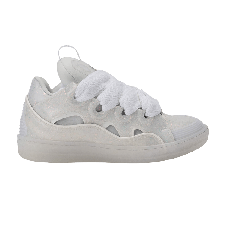 

Кроссовки Lanvin Curb Sneakers 'Glitter Effect - Triple White', белый