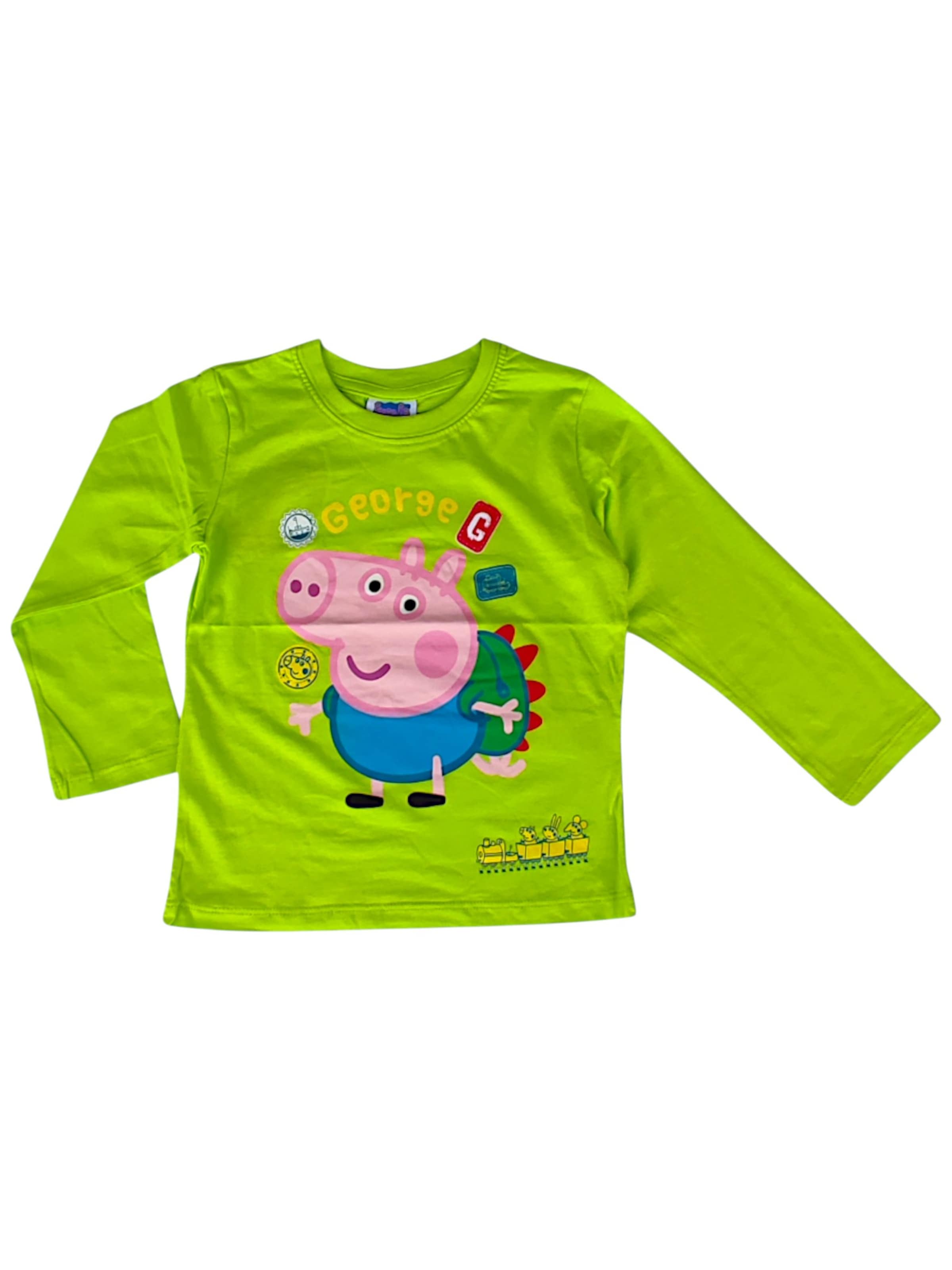 

Peppa Pig Лонгслив 'Langarmshirt George' в цвете Grass Green