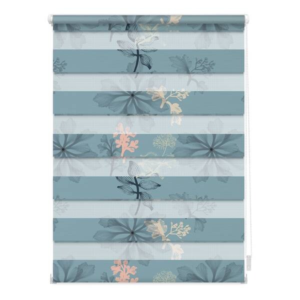 

Рулонные шторы Lichtblick Aqua Floral, 60x150x6 см, синий