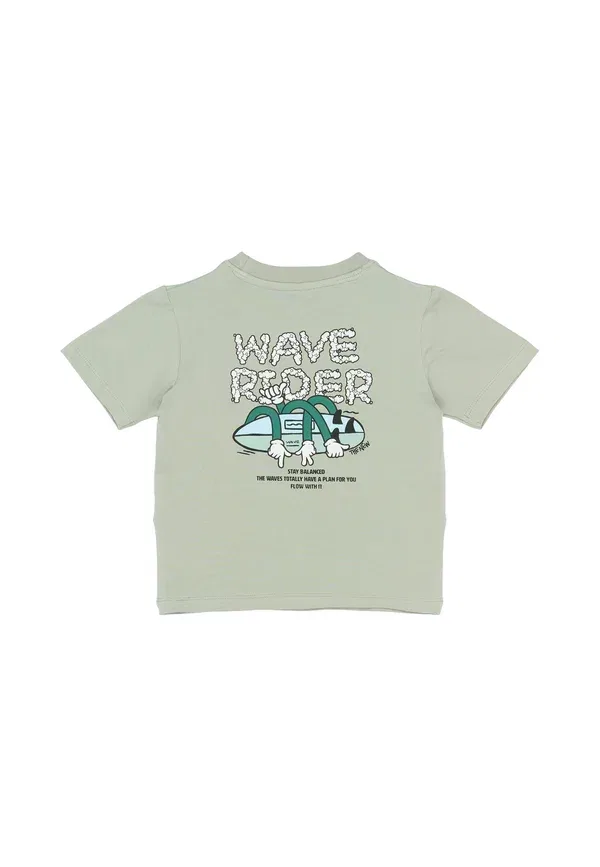 Футболка Tsigurd s_s tee print t-shirt The New Siblings, аква-серый — фото 4