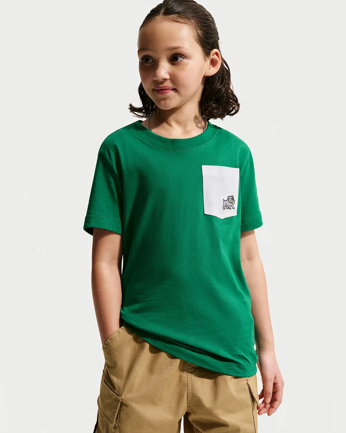 Детская футболка Nike Sportswear Pocket, Malachite/White