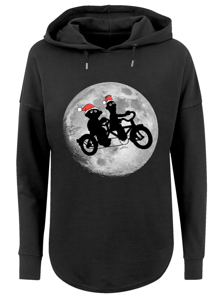 

Пуловер F4NT4STIC Oversized Hoodie Sesamstrasse Ernie & Bert Weihnachten, черный