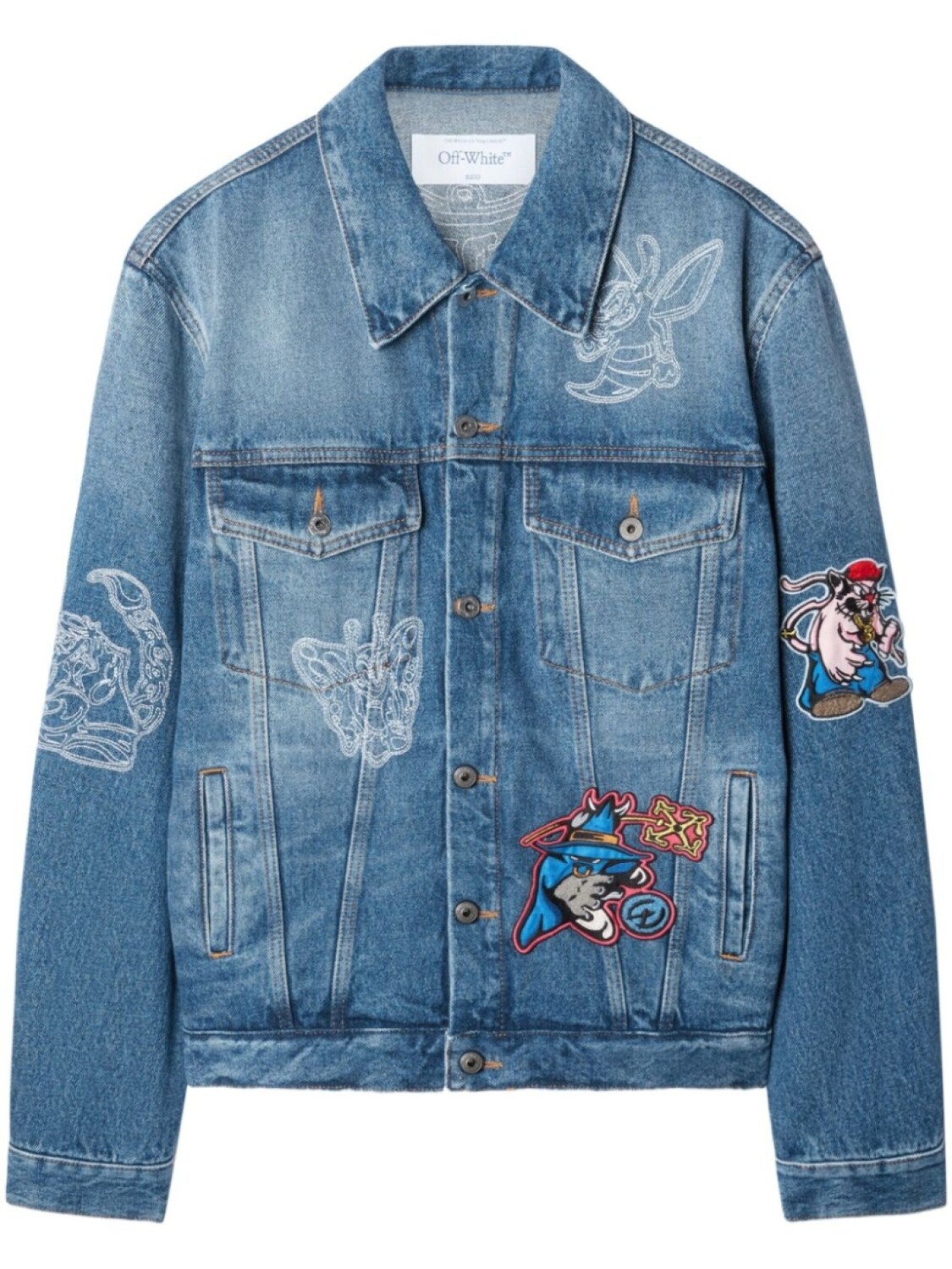 

Off-White джинсовая куртка Character Skate, синий