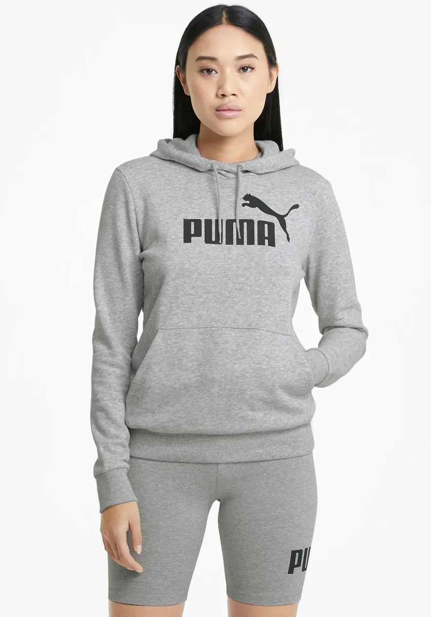 

Толстовка PUMA с капюшоном "ESS LOGO HOODIE TR", серый