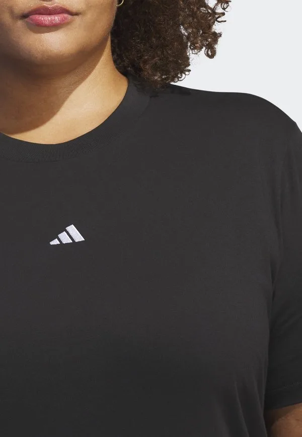 Базовая футболка с небольшим логотипом essentials Adidas Sportswear, Black/White — фото 4