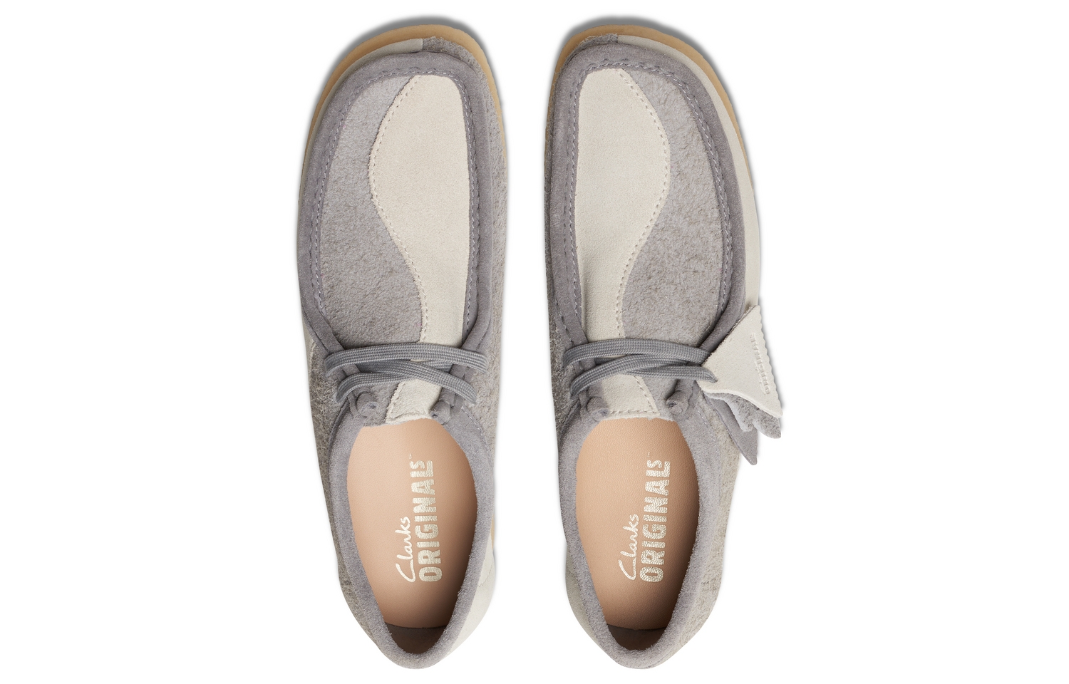 Мужские повседневные кроссовки Clarks низкие серо-белые — фото 3